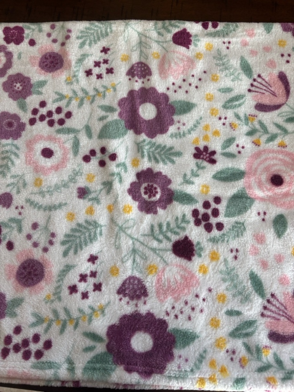 Element Kids Floral Throw Blanket in White, Purple, Pink, Green, Yellow